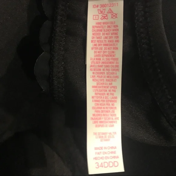 Victoria's Secret Black Scalloped Bikini Top - Picture 7 of 7